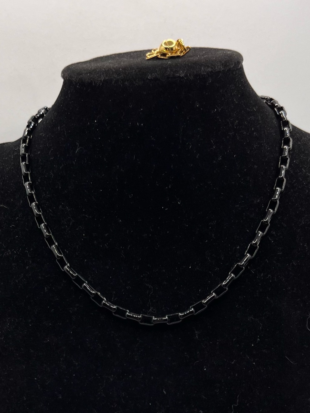 Black Chain Link Necklace for Women